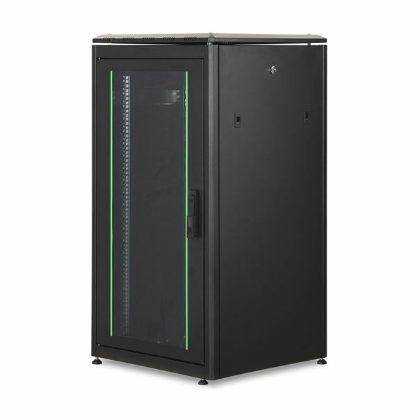 Digitus kabinet 22U 1155 600x600 črn sestavljen DN-19 22U-6/6-B-1
