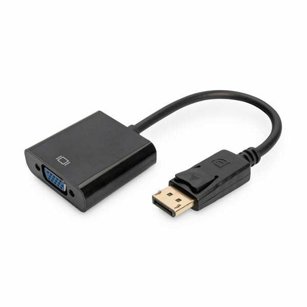 Digitus adapter DisplayPort-VGA 15cm črn črn AK-340403-001-S