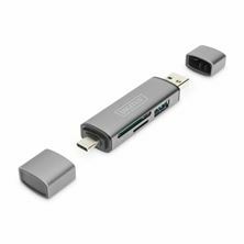 Slika DIGITUS čitalec kartic USB 3.0 in TIP-C zunanji dongle DA-70886