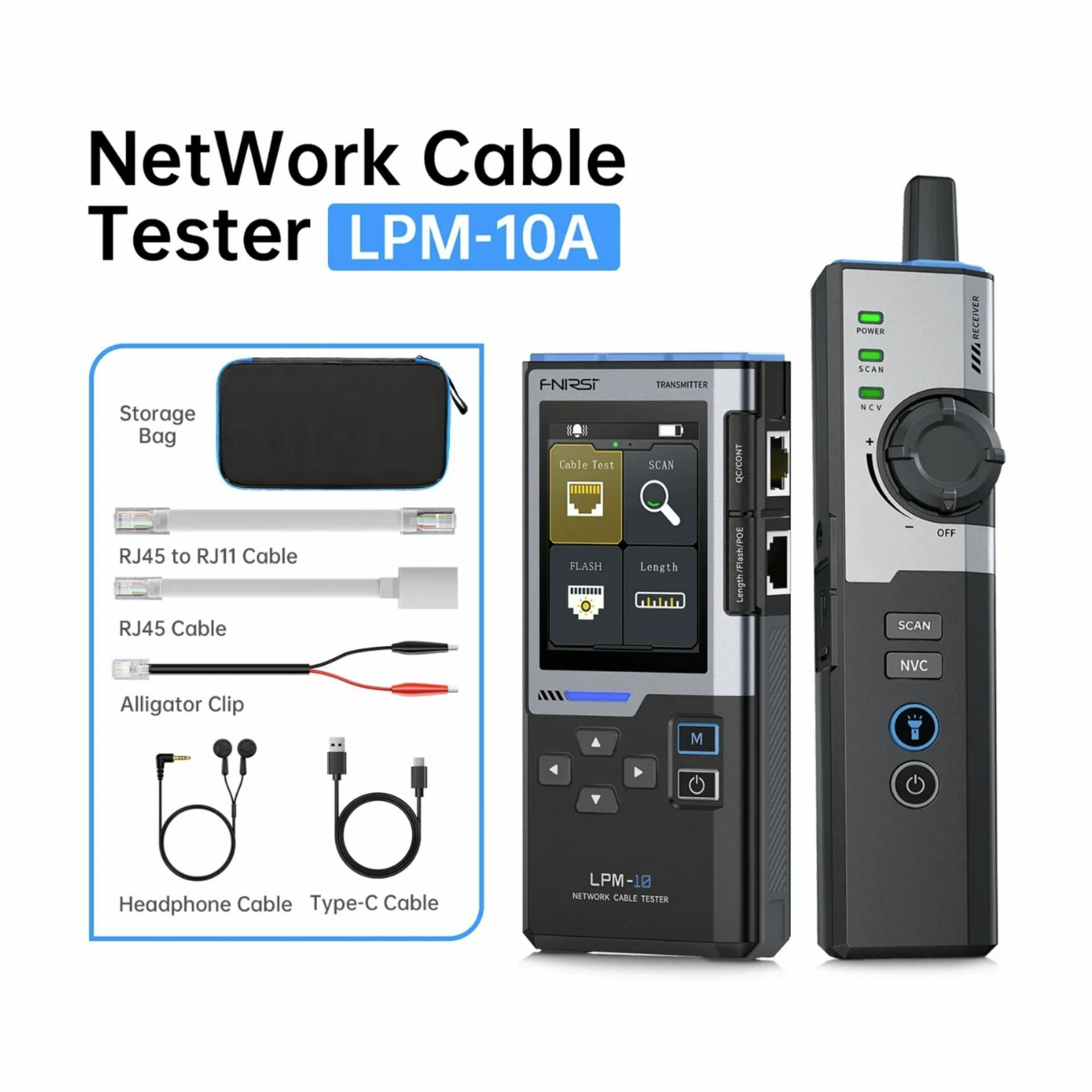 Fnirsi tester mrežni RJ45 PoE digitalni LPM-10A - Techtrade