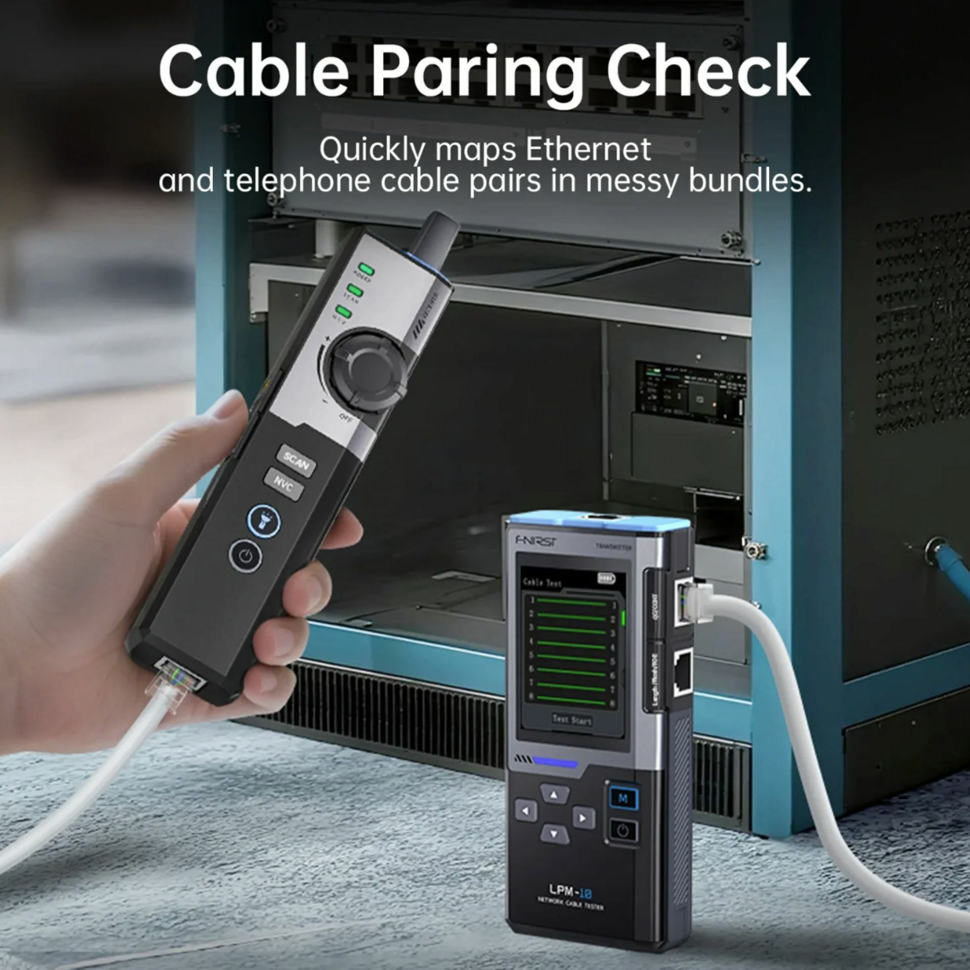Fnirsi tester mrežni RJ45 PoE digitalni LPM-10A - Techtrade