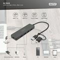 Digitus hub USB 3.0 4xA + TipC slim črn DA-70235