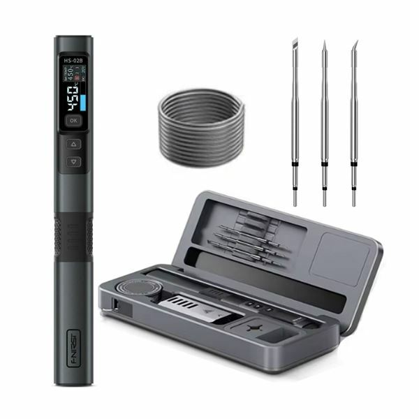 Fnirsi prenosni spajkalnik TipC 100W set v ohišju HS-02B Plus Tool Box