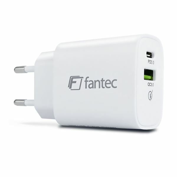 Fantec polnilec 20W USB TipA TipC PD bel 2575