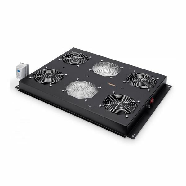 Digitus hladilna enota 4x ventilator s termostatom črna DN-19 FAN-4-SRV-B