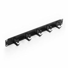 KELine organizator 1U rack 42x37mm kovinski z metlico črn RAB-VP-X61-A2