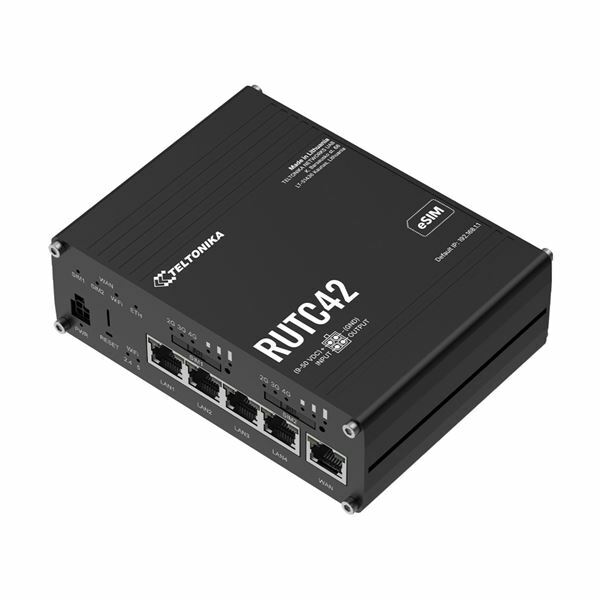 Teltonika usmerjevalnik WiFi6 3000Mb 4G 2xLTE 2xSIM eSIM RUTC42