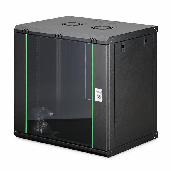 Digitus zidni kabinet 12U 638 600x450 črn sestavljen DN-19 12-U-EC-SW