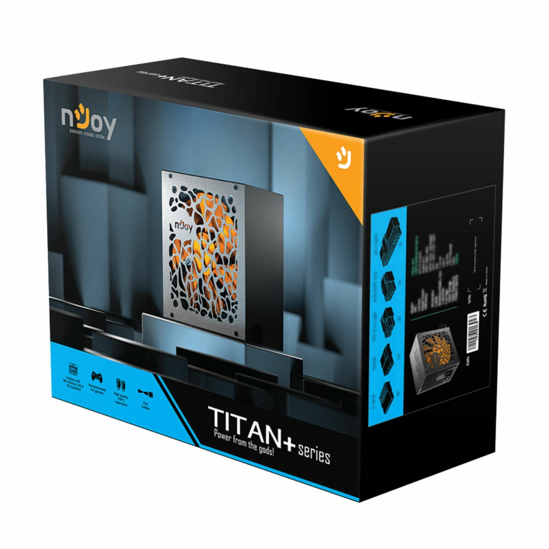 nJoy napajalnik ATX 550W PSU Titan+ 550 - TechTrade