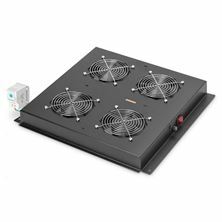 Digitus hladilna enota 4x ventilator s termostatom črna DN-19 FAN-4-B-N pošk.