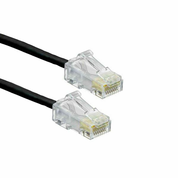 Leviton patch UTP CAT.6 0,6m črn 3,8mm HighFlex P24 6H4P0-02E
