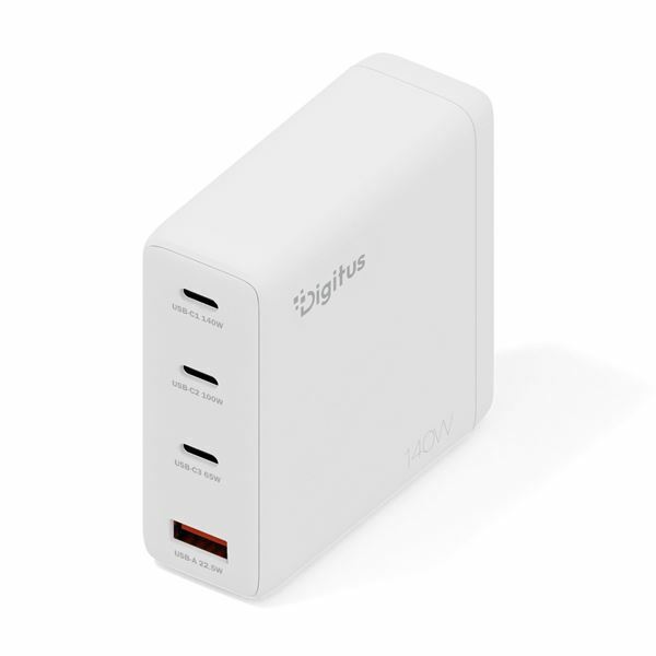 Digitus polnilec 140W USB 3x TipC TipA PD bel DA-10305