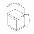 Picture of Triton kabinet zidni 9U 500 600x500 siv sestavljen snemljive stranice