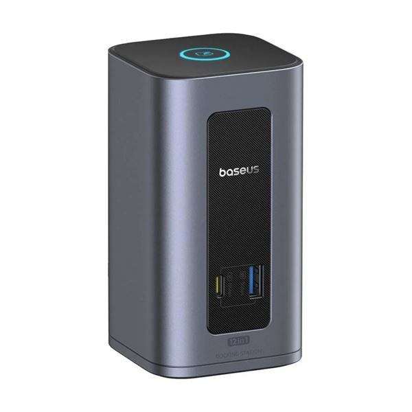 Baseus priklopna postaja USB 3.2 TipC 12v1 tower siva macOS Displaylink NU1 Air