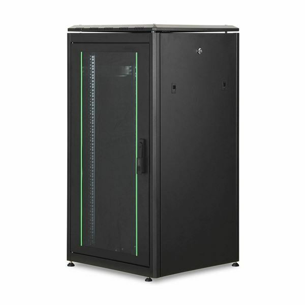 Digitus kabinet 22U 1155 600x600 črn sestavljen DN-19 22U-6/6-B-1