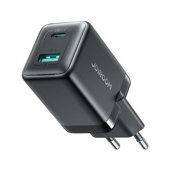 Joyroom polnilec 45W USB TipC TipA GaN QC PD črn JR-TG8