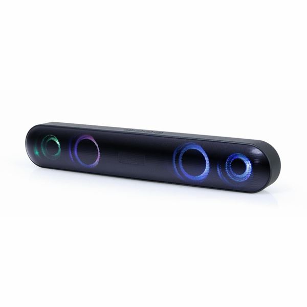 Gembird zvočnik Bluetooth Soundbar črn LED SPKBT-BAR400L