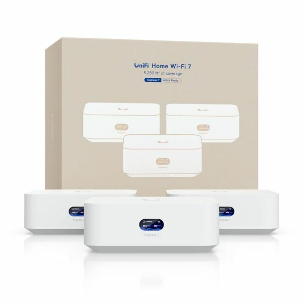 Ubiquiti usmerjevalnik WiFi7 10G Express 7 Cloud Gateway UniFi Mesh set/3 UX7-3