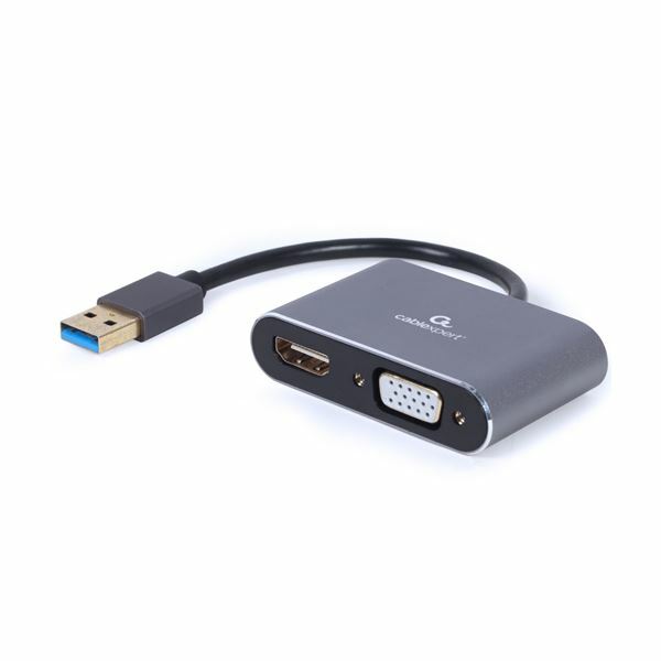 Gembird pretvornik USB 3.0- HDMI VGA A-USB3-HDMIVGA-01