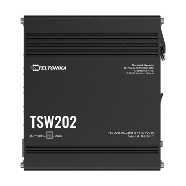 Teltonika stikalo Giga 8-port 8x PoE 2xSFP 240W DIN Profinet Class B TSW202 